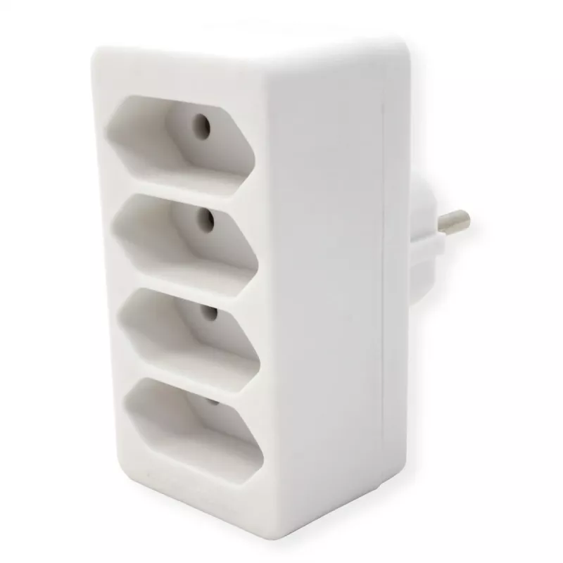 Listwa zasilająca Bachmann 921.273 – 4× gniazda Euro, biały PVC