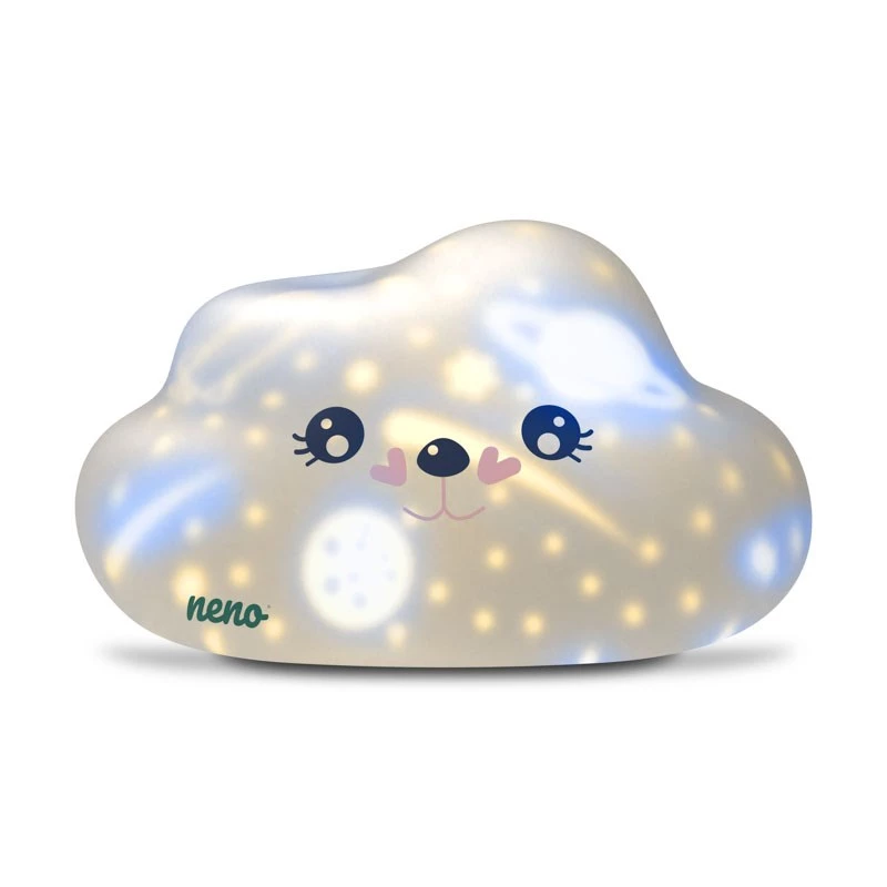Przenośna lampka nocna LED neno COSMO — silikonowa, przenośna, ładowalna, 3 poziomy jasności, biała, zasilana bateriami