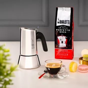 Ekspres przelewowy BIALETTI Venus box 0,1 L stal nierdzewna, 2 filiżanki, uchwyt polipropylenowy