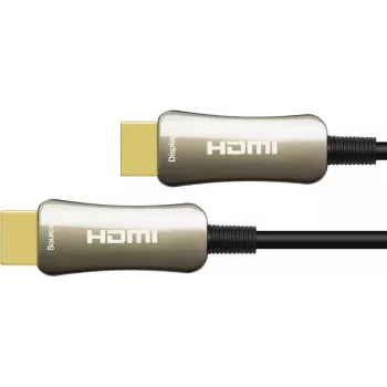Optyczny hybrydowy kabel połączeniowy HDMI™ 2.0, 4K2K / UHD 60Hz, pozłacane wtyki i styki miedziane, czarny, 90m, seria PYTHON® (GC-M0158)