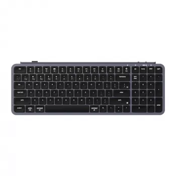 Keychron B2 Pro - układ amerykański - ultra niskoprofilowa klawiatura nożycowa - kosmicznie szara klawiatura bezprzewodowa