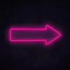 Lampa ścienna w kształcie neonowej strzałki MANTA SNL107PK – różowa dekoracyjna lampa neonowa LED