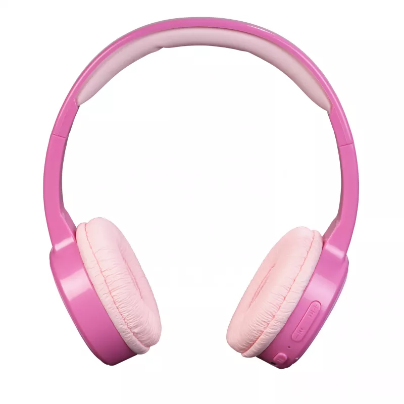 Słuchawki Denver BTH-106P, przewodowe i bezprzewodowe, nauszne, rozmowy/muzyka, Bluetooth, różowe