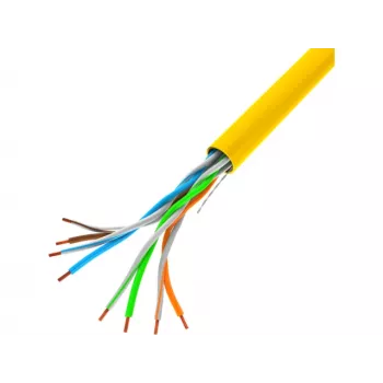 Kabel sieciowy LANBERG LCU5-10CC-0305-Y U/UTP Cat5e 305 m, 24 AWG CCA, żółty