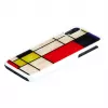 etui na smartfona iKins for iPhone XR Mondrian biały — protective hard tylna obudowa