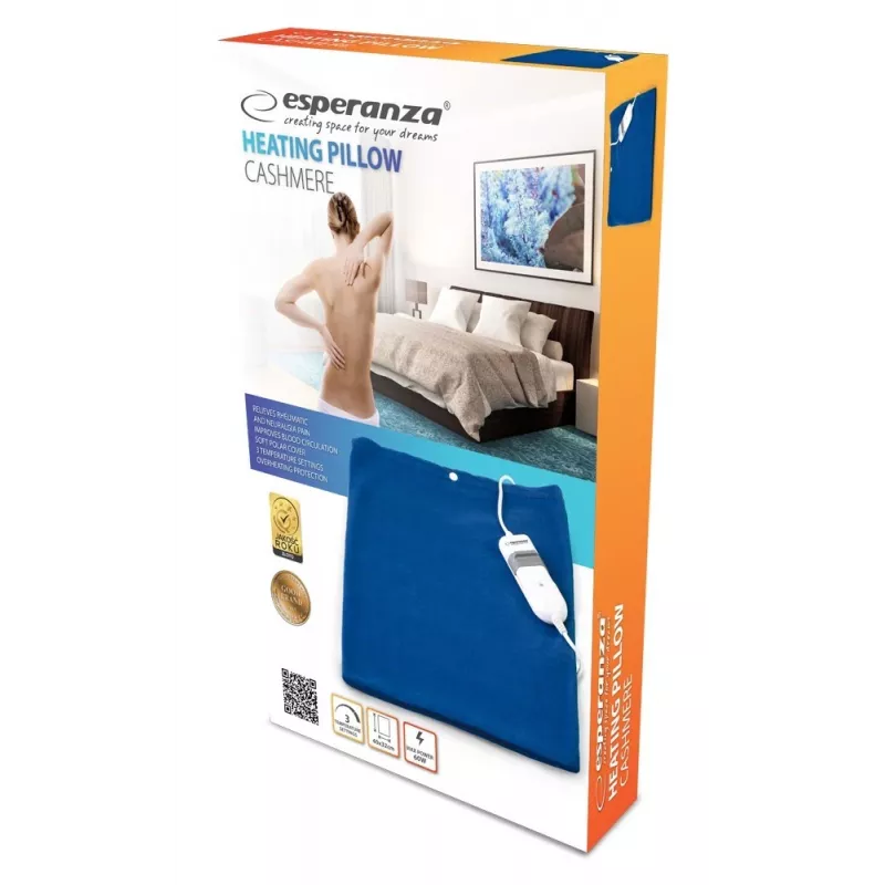 Poduszka grzewcza Esperanza EHB004 - Elektryczna poduszka grzewcza - 3 ustawienia temperatury - 40 x 30 cm