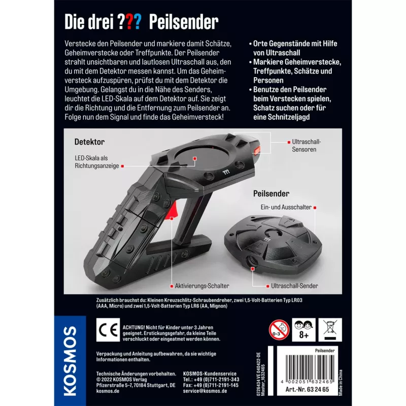 Die drei Peilsender, zestawy detektywistyczne