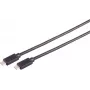 Kabel USB S/CONN 13-62155 USB 3.2 Gen 2x2 USB C Czarny 20 Gbit/s