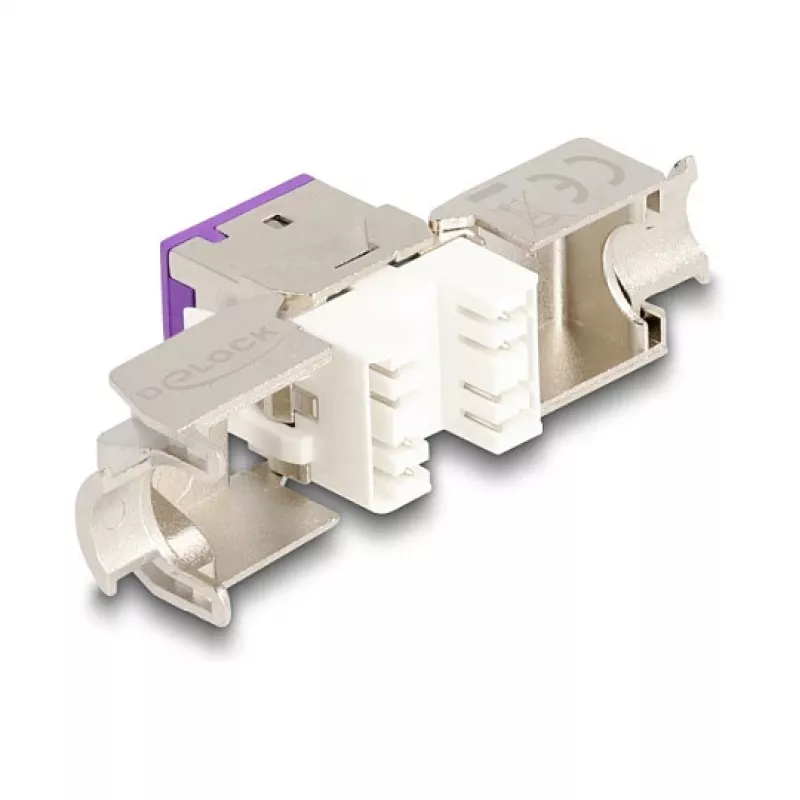 DeLOCK 88121 moduł keystone płaski fioletowy RJ-45 10 szt.