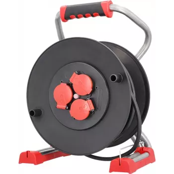 BACHMANN Professionalny zwijacz kabla 3xCEE7/3 (399.191)
