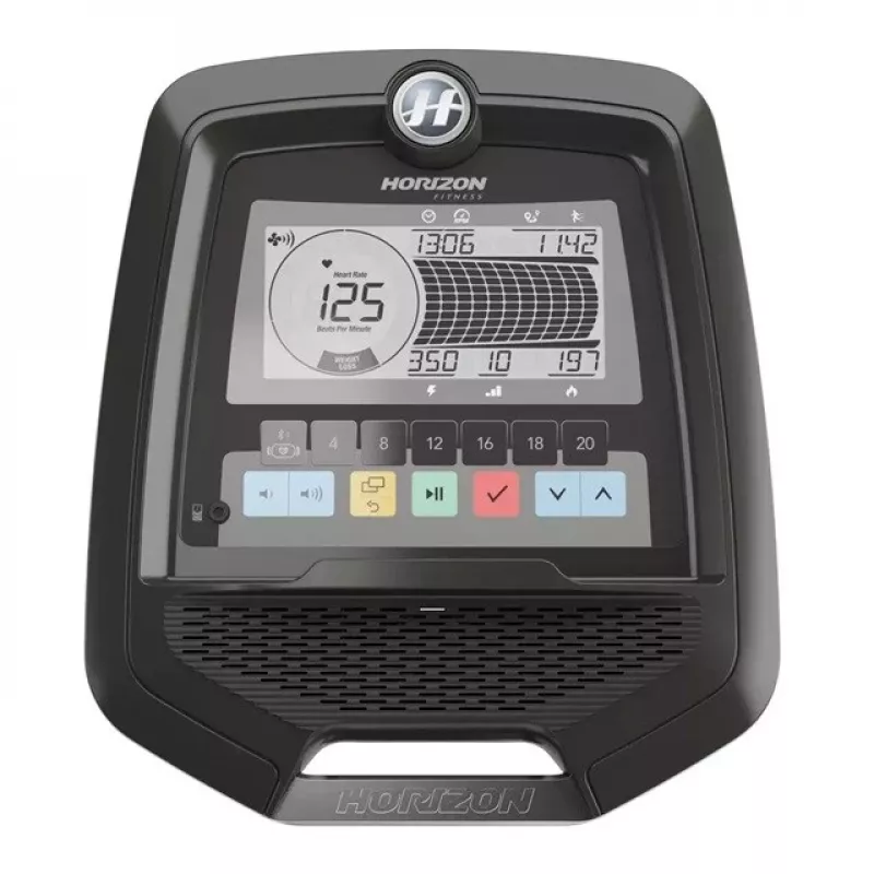 Orbiter eliptyczny Horizon Fitness Andes 5.1 — 20 poziomów oporu, 12 programów, długość kroku 50,8 cm, maks. waga użytkownika 136 kg