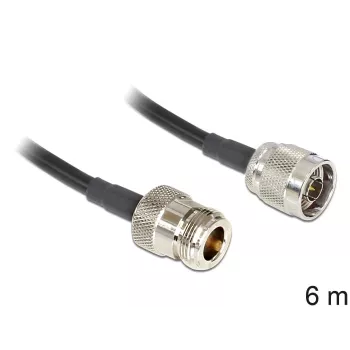 Kabel koncentryczny LMR195 DeLOCK 88683 6 m czarny