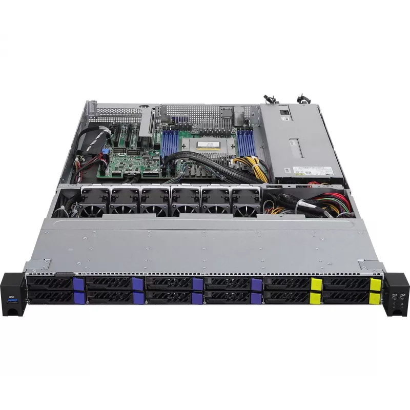 ASRock 1U8S4E-GENOA/2T serwer barebone SoC socket SP5 (LGA 6096) Rack (1U)