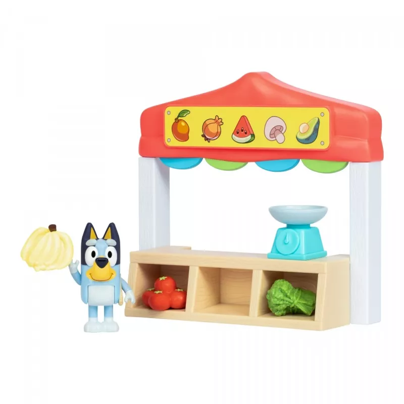 Zestaw figurek zabawkowych TMTOYS Mini Bluey Sklep spożywczy BLU17555 – zestaw miniaturowych figurek do zabawy