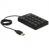 Klawiatura numeryczna DeLOCK 12481 uniwersalna USB czarna