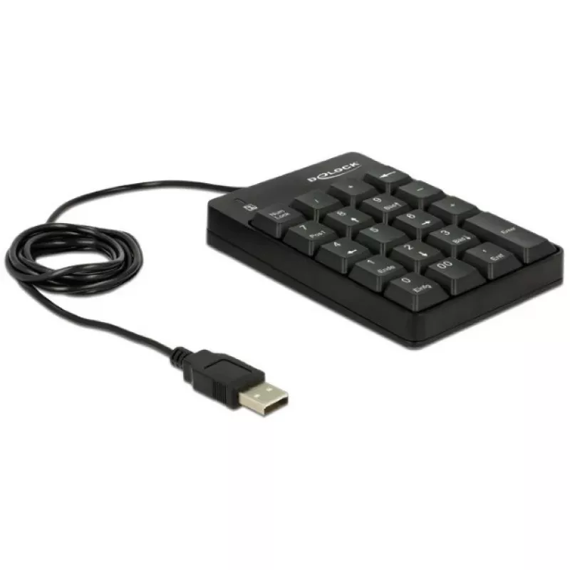 Klawiatura numeryczna DeLOCK 12481 uniwersalna USB czarna
