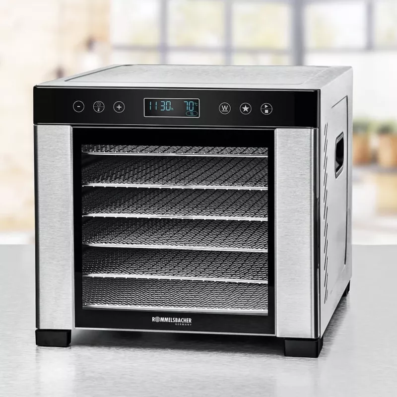 ROMMELSBACHER DA 950, Czarny, Stal nierdzewna, Stal nierdzewna, LCD, 99 h, 6000 cm², 380 x 394 mm