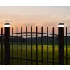 Lampa solarna LED ogrodowa GB128 na słupek, czarna - zielony niebieski