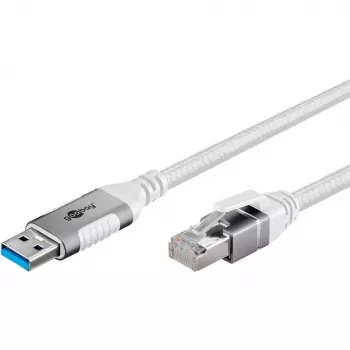 Goobay 74160 - adapter kablowya sieciowego USB 3.0 Typ A Gigabit Ethernet 3 m - Karta sieciowa - 1.000 Mb/s (74160)