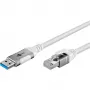 Goobay 74160 - adapter kablowya sieciowego USB 3.0 Typ A Gigabit Ethernet 3 m - Karta sieciowa - 1.000 Mb/s (74160)