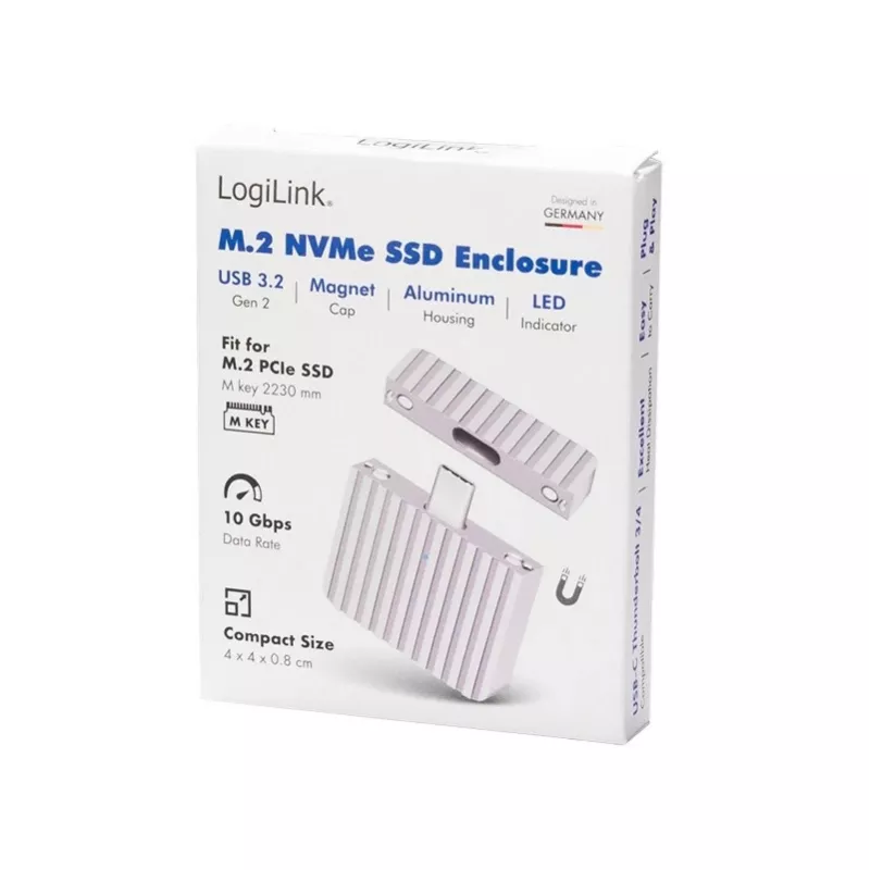 Bardzo mała obudowa SSD USB 3.2 Gen2x1 USB-C NVMe