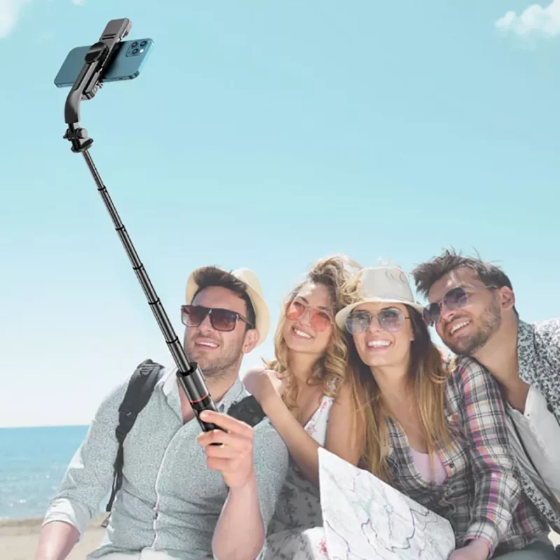 Tech-Protect L05S Selfie Stick ze statywem lampa LED sterowanie Bluetooth-Remote Control