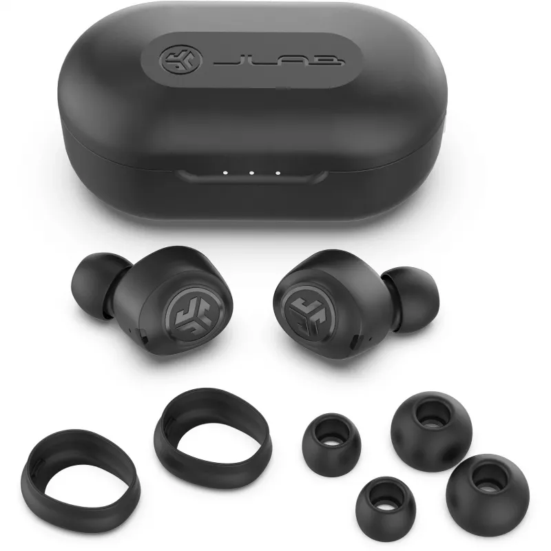 JLab JBuds Air True Headphones Wireless In-Ear USB Type-A Bluetooth Czarny (IEUEBJBUDSAIRRBLK82)