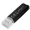 Czytnik kart SAVIO AK-64 USB 3.2 Gen 1 wyjście Type-A, slot MicroSD, 5000 Mbit/s, czarny
