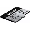 Karta MicroSD Lexar 64 GB UHS-I Klasa 3 srebrny PLUS