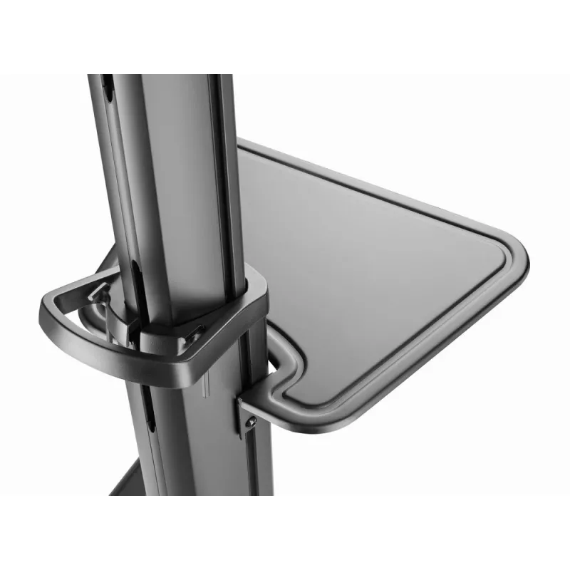 Wolnostojący stojak pod telewizor Gembird TVS-70T-02 do ekranów 37–70 cali, maks. 70 kg, VESA 200x200–600x400, regulacja pochylenia ±5°/−12°, regulowana wysokość, kółka jezdne, zarządzanie kablami