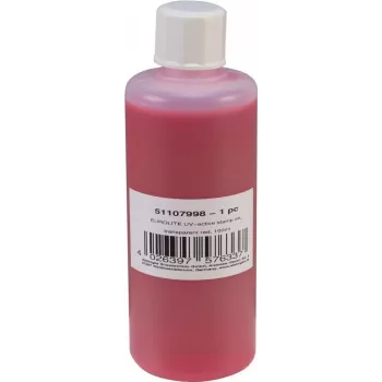 Tusz do stempli EUROLITE UV-aktywny przezroczysty czerwony 100 ml, UV-reaktywny przezroczysty czerwony tusz do pieczątek