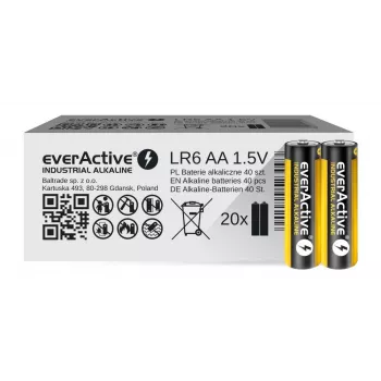 Bateria alkaliczna jednorazowego użytku everActive EVLR6S2IK AA 1,5 V — opakowanie 40 sztuk