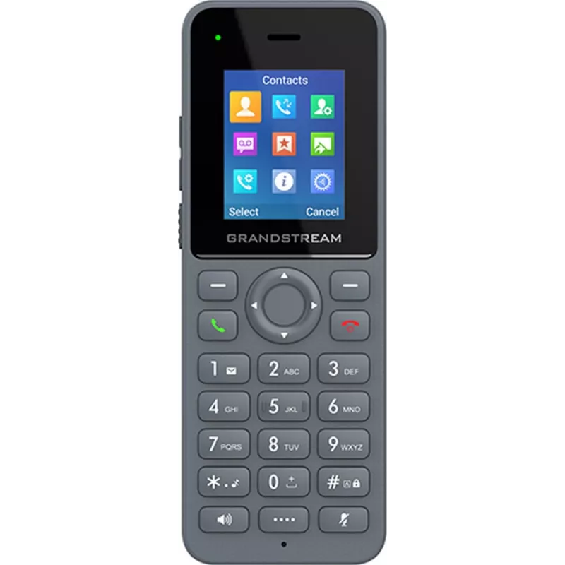 Bezprzewodowa słuchawka IP Grandstream DP725, szara, wyświetlacz TFT 1,8 cala, 20 linii, akumulator Li-Ion 1500 mAh
