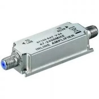 Wentronic Goobay SAT/BK-Wzmacniacz antenowy, 47-2400 MHz, 20 dB - Wzmacniacz liniowy do wzmacniania sygnałów (67155)