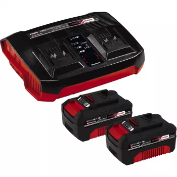 Zestaw ładowarki do akumulatorów Einhell 2x 4,0 Ah Twincharger AC LED