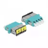 Łącznik światłowodowy DeLOCK 86905 LC Quad żeński do LC Quad żeński wielomodowy aqua