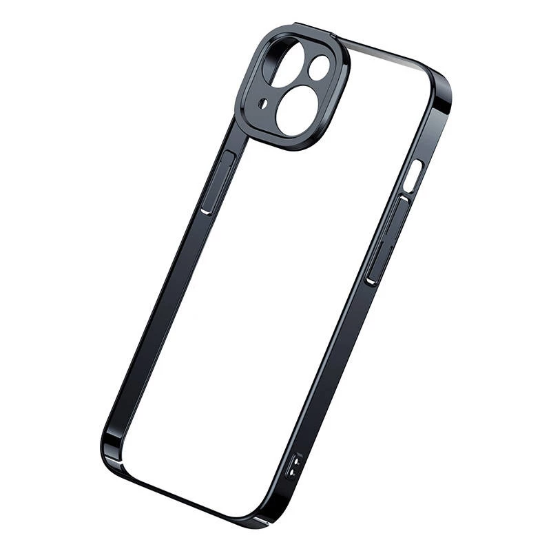 Zestaw przezroczystego etui z brokatem i szkła hartowanego Baseus do iPhone 14 Plus (czarny)