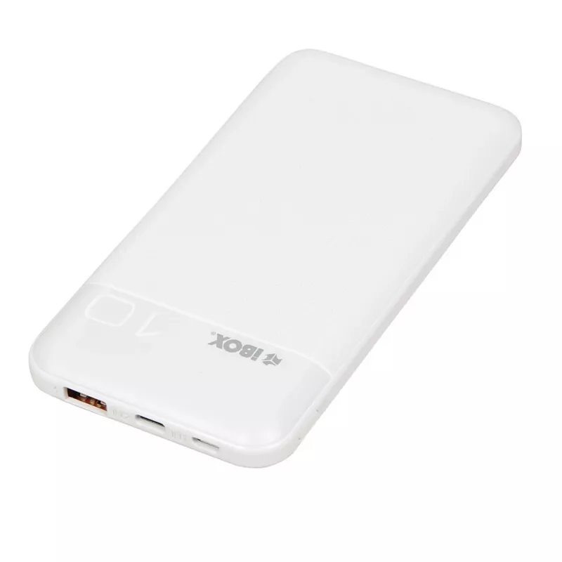Przenośny power bank IBOX IPB10 10000 mAh, litowo-jonowy, Quick Charge 3.0, wyjścia USB-C i USB-A, 20W PD