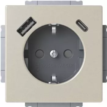 Busch-Jaeger SCHUKO Gniazdo z USB-A+C 20 EUCB2USBAC-866 (2CKA002011A6314)