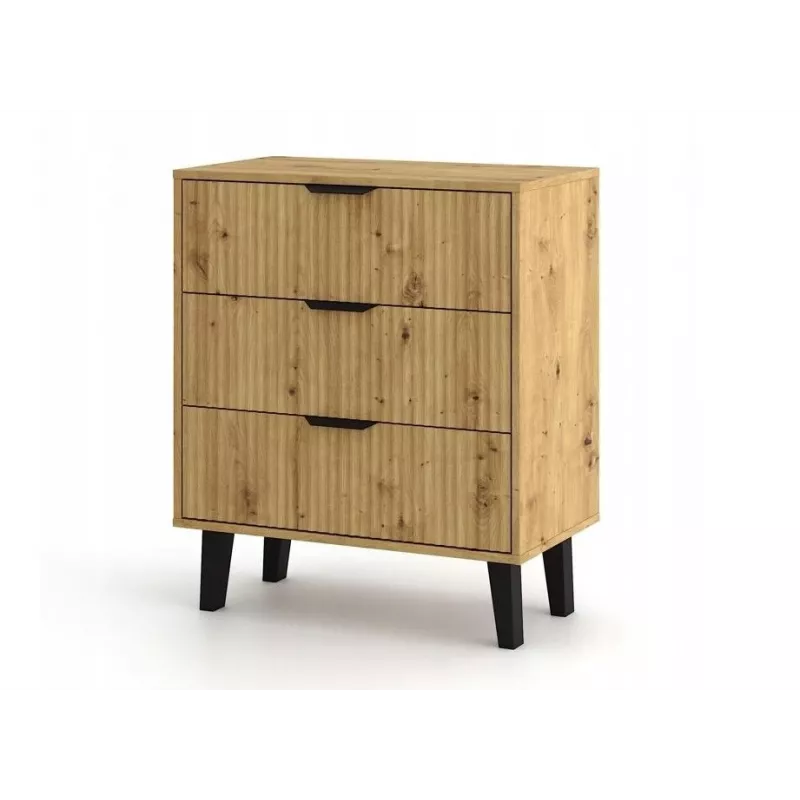 SCANDI 3S cienki dąb ARTISAN komoda