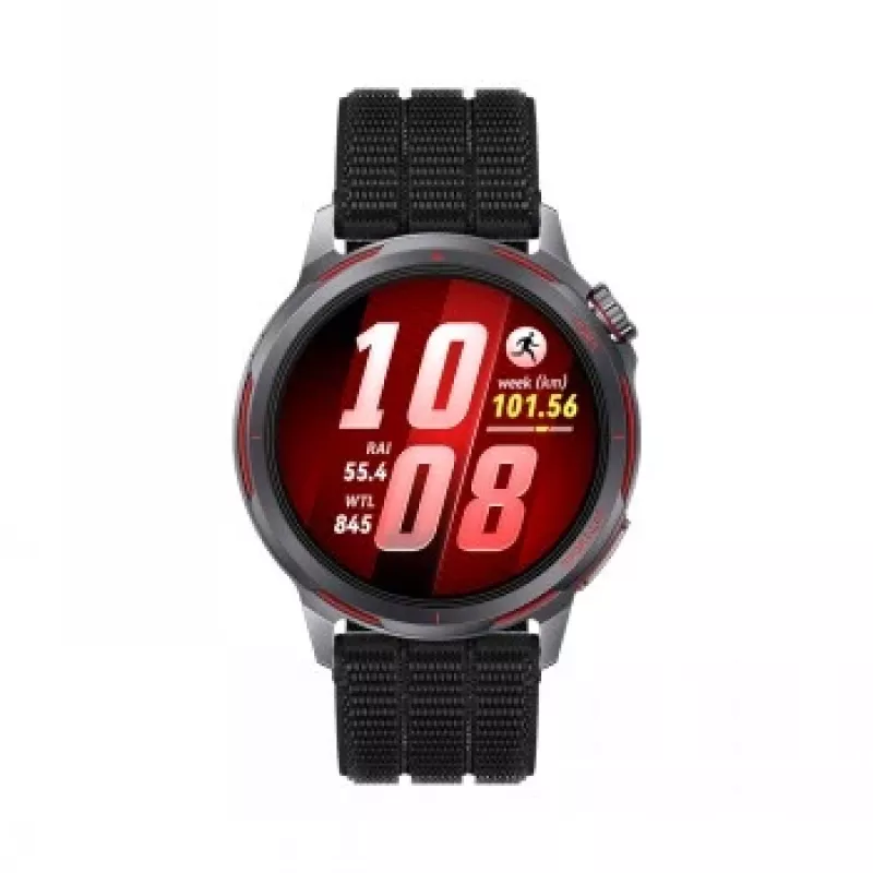Smartwatch HUAWEI GT Runner 2 — 1,32 cala (3,35 cm) AMOLED 466×466, koperta tytanowa, GPS, pasek fluoroelastomerowy czarny