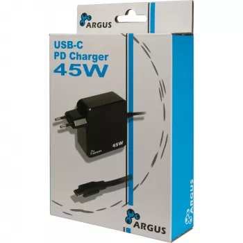 Ładowarka Inter-Tech PD-2045 Uniwersalna Czarna AC do użytku wewnętrznego 20V USB-C
