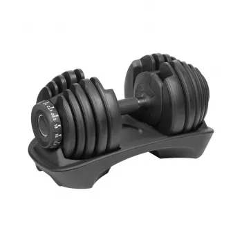 Regulowana hantla żeliwna Rebel RBA-2303 — do 24 kg, czarna, pojedyncza sztuka