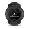 Smartwatch GARMIN Instinct — 45 mm, 3,05 cm (1,2 cala) AMOLED 390×390 ekran dotykowy, 4 GB, GPS, silikonowy pasek czarny, 53 g