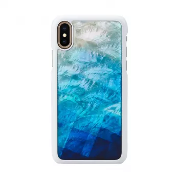 Etui na smartfon iKins do iPhone XS/S niebieskie jezioro białe