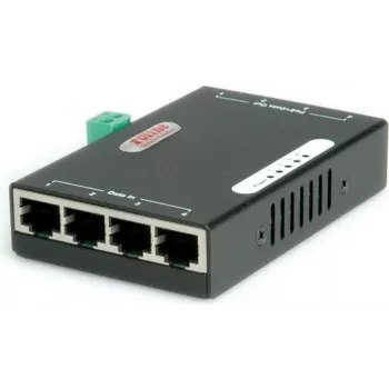 ROLINE Gigabit Ethernet PoE Injektor, 4 porty (21.13.1198)