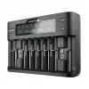 Ładowarka do akumulatorów everActive UC-800 AC 12V 3A — do LiFePO4/LiPo/NiMH, obsługuje AA/AAA/9V, do 10 akumulatorów, wejście 12 V, wbudowany wyświetlacz, czarna