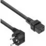ACT Powercord CEE 7/7 męski (kątowy) - C19 IEC Lock czarny 2 m, EL262S