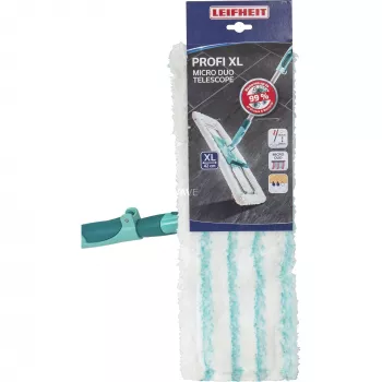 Mop Leifheit 55049 z mikrofibry do laminatu, płytek i drewna, szary/turkusowy