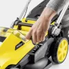 Kosiarka prowadzona Karcher LMO 3-18, akumulator 18 V, szerokość cięcia 340 mm, do 350 m², wysokość 25–60 mm